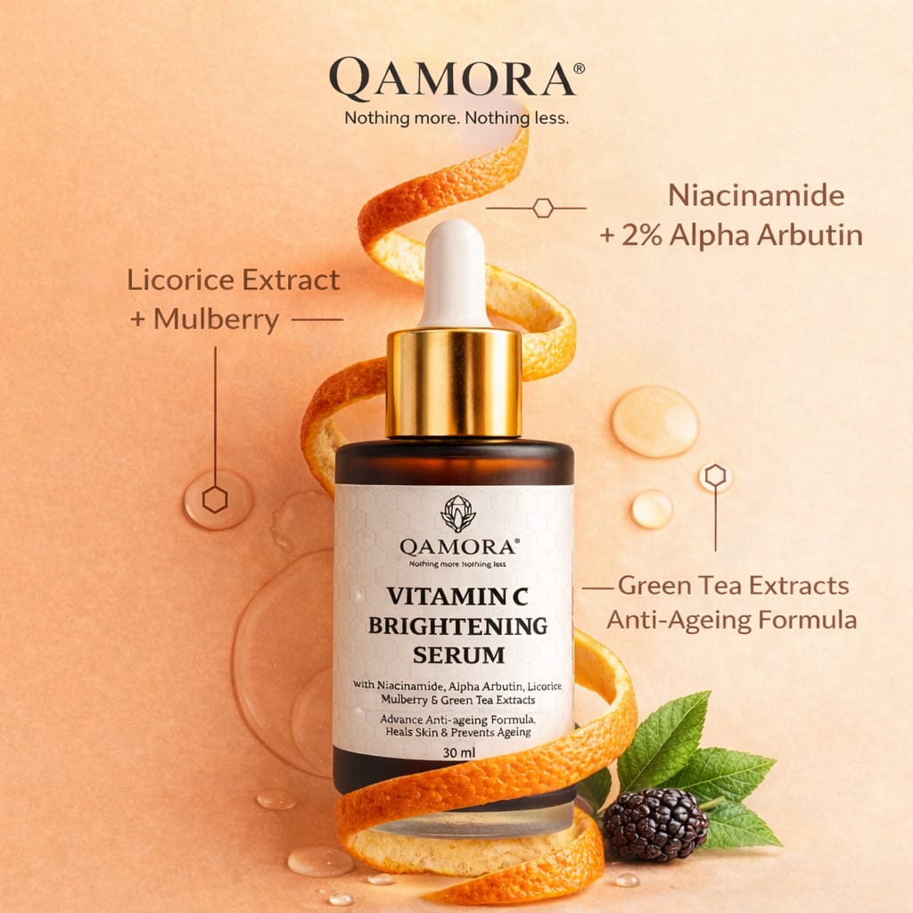 QAMORA Vitamin C Brightening Serum – Reveal Radiant, Even-Toned & Glowing Skin