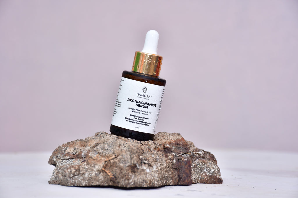 QAMORA Niacinamide 10% Serum for Clear, Oil-Free & Even-Toned Skin | Acne Control & Pore Minimizing Face Serum